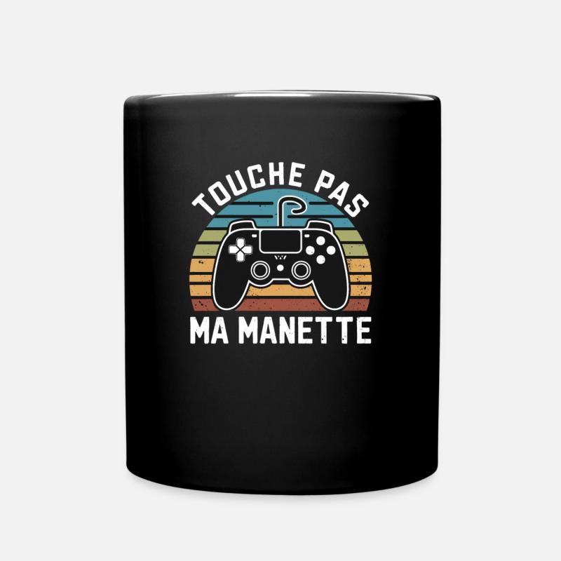 Spil - Touche Pas Ma Controller - Gamer Gift - Ensfarvet krus - sort