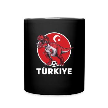 Turquie Dinosaure Football T-Rex Türkiye - Mug uni - noir - Devant