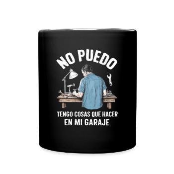 Je n’ai rien à faire dans mon garage - Mug uni - noir - Devant