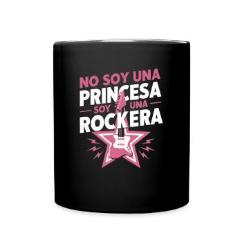 I'm not a princess, I'm a rocker - Full Colour Mug - black - Front
