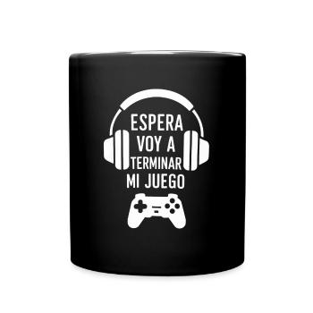 Warte, ich werde mein Spiel für Gamer fertigstellen - Tasse einfarbig - Schwarz - Vorne