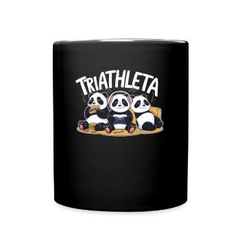 Panda Gamer Triathlon Eating and Playing - Full Colour Mug - black - Front