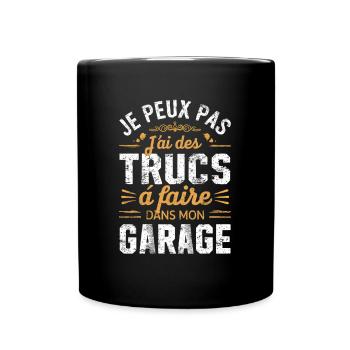 Papa Handwerker Humor Ich kann keine Garage verschenken - Tasse einfarbig - Schwarz - Vorne