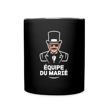Équipe Du Marié Chapeau Classe Mariage - Mug uni - noir - Devant