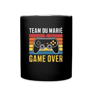 Team Du Marié Game Over Mari Geek Humour - Mug uni - noir - Devant