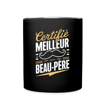 Certified Best Father-in-Law Humor Father's Day - Full Colour Mug - black - Front