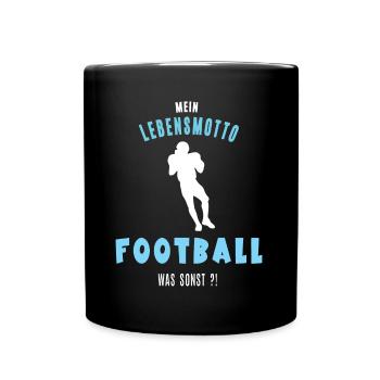 Football Footballer Footballfan Footballspiel - Tasse einfarbig - Schwarz - Vorne