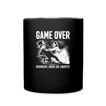 Game Over Last Days Of Freedom Bräutigam in spe - Tasse einfarbig - Schwarz - Vorne
