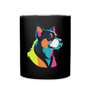 Chien Pop Art - Mug uni - noir - Devant