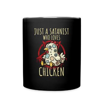Nur Ein Satanist, Der Den Heavy-metal-spaß Von - Tasse einfarbig - Schwarz - Vorne
