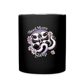 Brauchen Sie Mehr Schlaf, Pyjama Mit Lustigem - Tasse einfarbig - Schwarz - Vorne