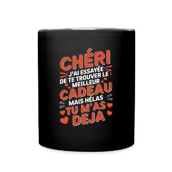 Darling Finding the Best Gift Couple Love - Full Colour Mug - black - Front