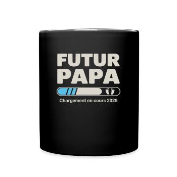 Announcement Pregnancy Dad Father-to-be 2025 - Full Colour Mug - black - Front
