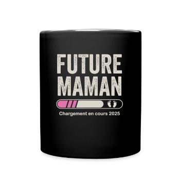 Pregnancy Announcement Mom Mother-to-be 2025 - Full Colour Mug - black - Front