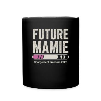 Pregnancy Announcement Granny To Be Grandma 2025 - Full Colour Mug - black - Front