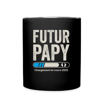 Futur Papy 2025 Annonce Grossesse Papy - Mug uni - noir - Devant
