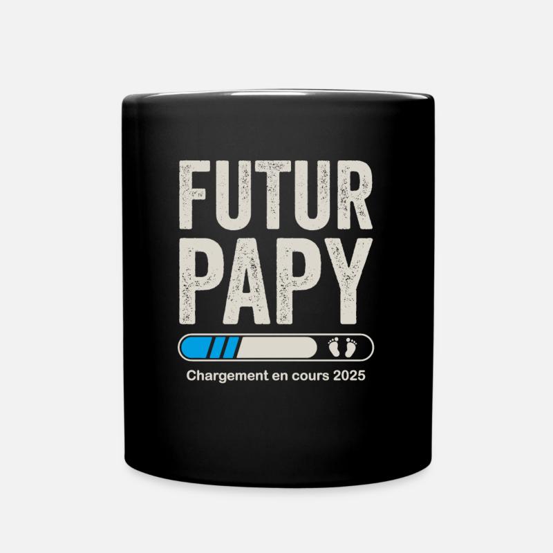 Futur Papy 2025 Annonce Grossesse Papy - Mug uni - noir