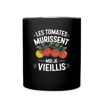 Tomaten Reifen Tomate Gartenarbeit Lustig - Tasse einfarbig - Schwarz - Vorne
