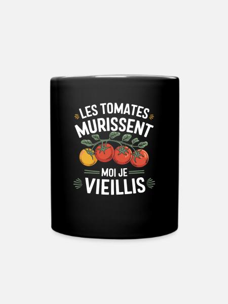 Tomaten Reifen Tomate Gartenarbeit Lustig - Tasse einfarbig - Schwarz
