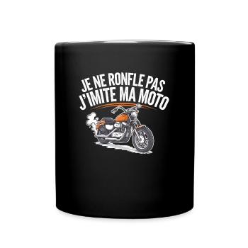 Ich schnarche nicht, ich imitiere meinen Motorrad-Biker-Humor - Tasse einfarbig - Schwarz - Vorne
