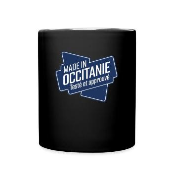 Hergestellt in Okzitanien, getestet und für gut befunden - Tasse einfarbig - Schwarz - Vorne