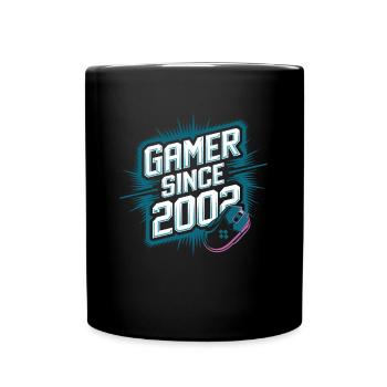 Gamer Since 2002 Geek Birthday Gift - Full Colour Mug - black - Front