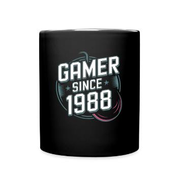 Gamer seit 1988 Geek Geburtstagsgeschenk - Tasse einfarbig - Schwarz - Vorne