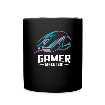 Gamer Since 1991 Geek Birthday Gift - Full Colour Mug - black - Front