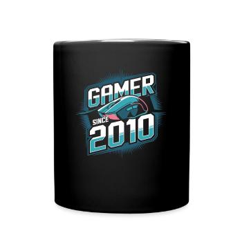 Gamer seit 2010 Geek Geburtstagsgeschenk - Tasse einfarbig - Schwarz - Vorne