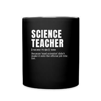 Drôle Professeur de sciences Titre du poste Définition Humour - Mug uni - noir - Devant