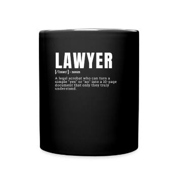 Drôle d’avocat Définition Profession - Mug uni - noir - Devant