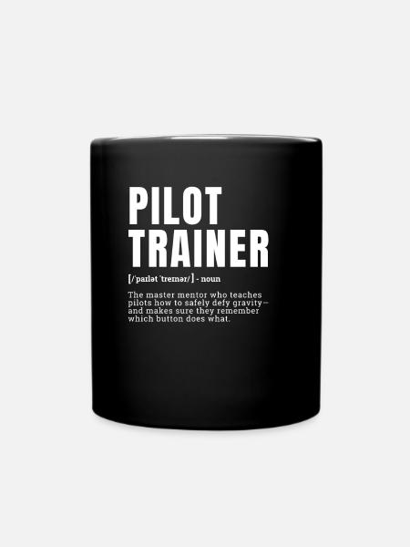 Drôle Pilote Formateur Mentor Définition Profession - Mug uni - noir