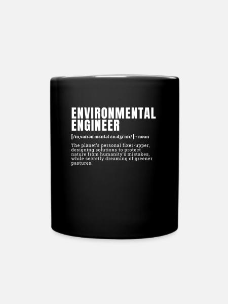 Funny Environmental Engineer Job Definition Occupa - Full Colour Mug - black