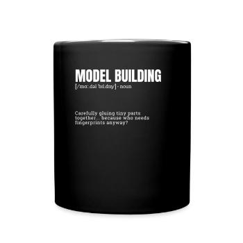 Funny Definition for Model Building Indoor Hobbies - Full Colour Mug - black - Front