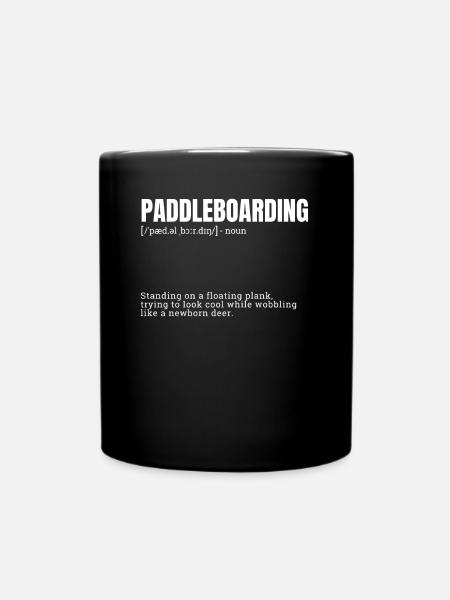Définition du dictionnaire de paddleboard amusant - Mug uni - noir