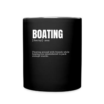 Funny Boating Definition - Tasse einfarbig - Schwarz - Vorne
