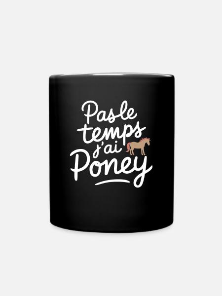 Keine Zeit, ich habe Pony-Reitsport-Liebhaber - Tasse einfarbig - Schwarz