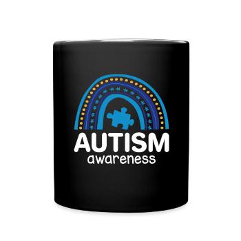 Autism awareness Regenbogen - Tasse einfarbig - Schwarz - Vorne