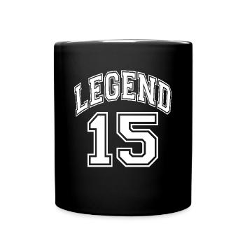 Légende 15 - Mug uni - noir - Devant