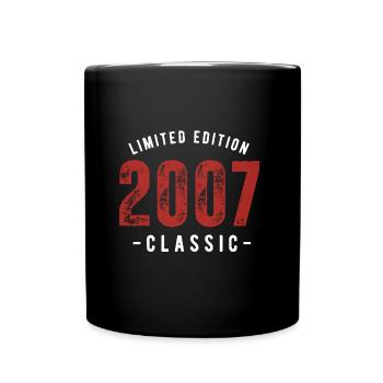 Limited Edition 2007 18. Geburtstag Geschenk - Tasse einfarbig - Schwarz - Vorne