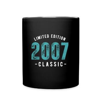 Limited Edition 2007 18. Geburtstag Geschenk - Tasse einfarbig - Schwarz - Vorne