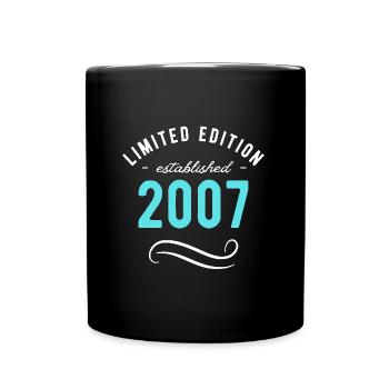 Limited Edition 2007 18. Geburtstag Geschenk - Tasse einfarbig - Schwarz - Vorne