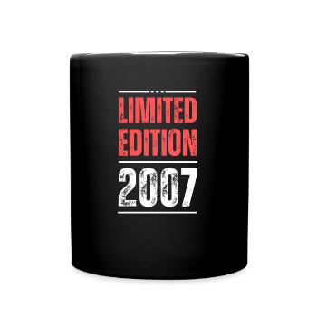 Limited Edition 2007 18. Geburtstag Geschenk - Tasse einfarbig - Schwarz - Vorne