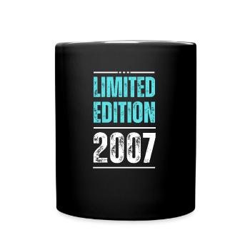 Limited Edition 2007 18. Geburtstag Geschenk - Tasse einfarbig - Schwarz - Vorne