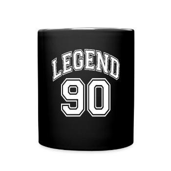 Légende 90 - Mug uni - noir - Devant