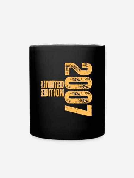 Limited Edition 2007 18. Geburtstag Geschenk - Tasse einfarbig - Schwarz