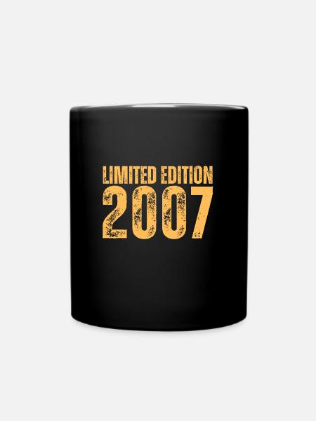 Limited Edition 2007 18. Geburtstag Geschenk - Tasse einfarbig - Schwarz