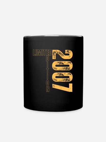 Limited Edition 2007 18. Geburtstag Geschenk - Tasse einfarbig - Schwarz