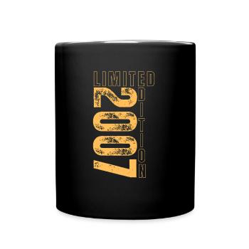 Limited Edition 2007 18. Geburtstag Geschenk - Tasse einfarbig - Schwarz - Vorne