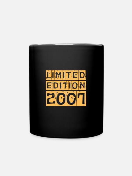 Limited Edition 2007 18. Geburtstag Geschenk - Tasse einfarbig - Schwarz